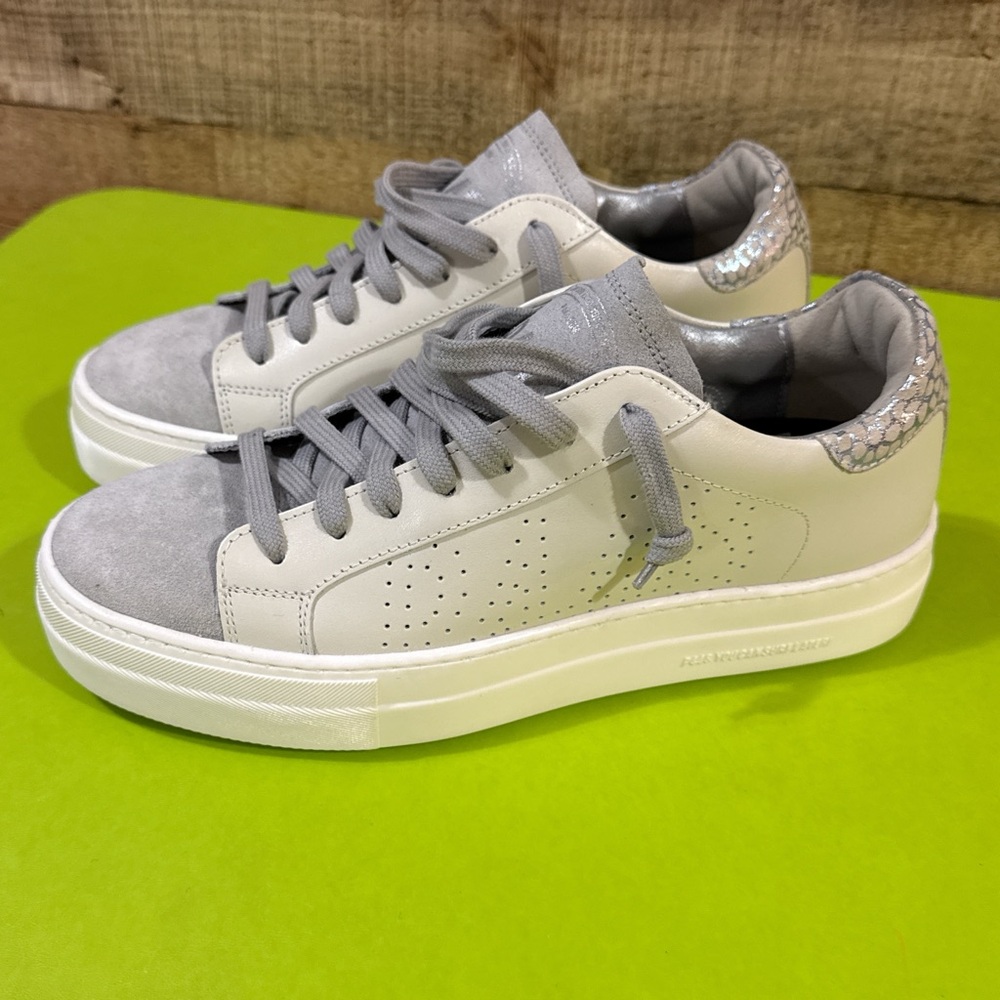 P448 Gray and White Women's Sneakers